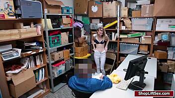 Small tits blonde gets pounded by law enforcement officer