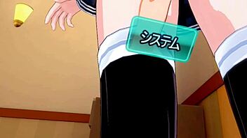 Japanese hentai game changer with HD tit massage and blowjob