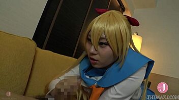 Amateur hentai cosplayer Ichika ayamori licks and blows in a hot scene