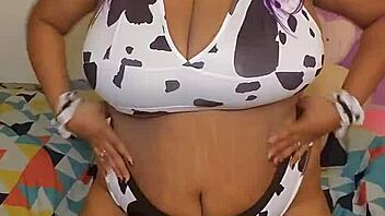 Ebony BBW condom-wearing curvy woman pleads for interracial breeding