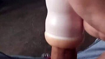 Mature milf catches young girl's underwear and cums on it