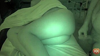 Hidden camera captures massage creep with cumshot on ass