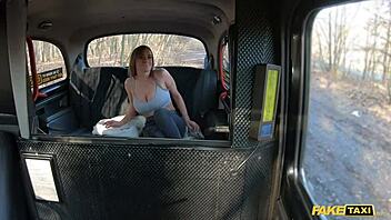 Backseat sex with a busty blonde who loves to bounce