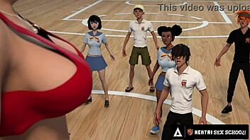 Public sex with cartoon characters in HD video