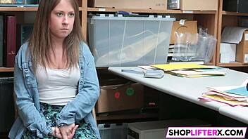 Teen girl caught with big cock in work place