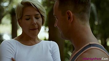 Busty blonde gets her pussy pounded by stepson's big cock