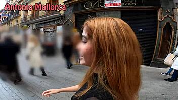 Amateur Latina gets pounded on the streets of Madrid