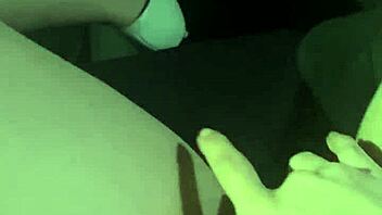 Young wife whore masturbates and pays for a ride with her fingers