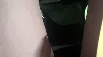 Young wife whore masturbates and pays for a ride with her fingers