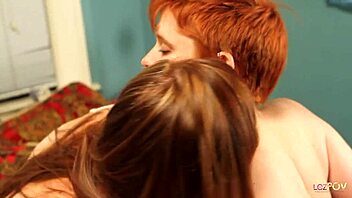 Lesbian game turns into passionate kissing and licking in this steamy video