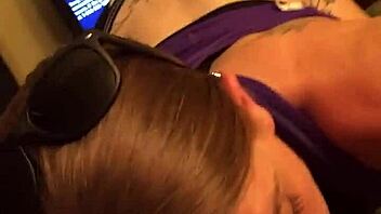 Amateur blonde gives a blowjob for money in hotel room