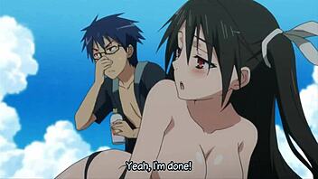 Erotic animation of Mayo chiki's small tits and blowjob skills