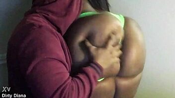 Ebony's big booty gets pounded hard