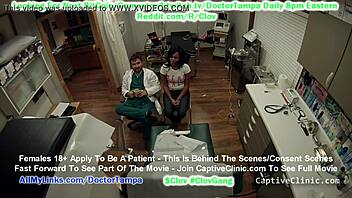 Big boobs and big nipples get some attention in this medical fetish porn video