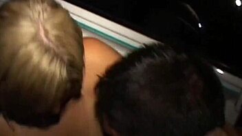 Public outdoor sex with a big white cock and missionary blowjob