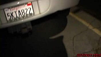 Public outdoor sex with a big white cock and missionary blowjob