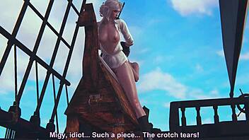 Big ass teen Ciri masturbates in the wilderness with her big tits and hairless pussy