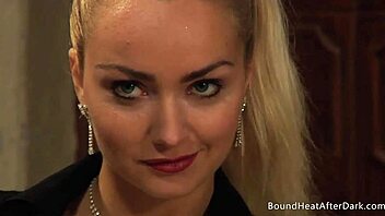 Teen lesbian mistress punishes her submissive slave with BDSM