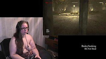 Big booty and natural tits get the game on in HD video