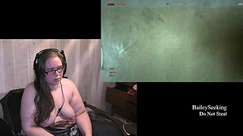 Big booty and natural tits get the game on in HD video