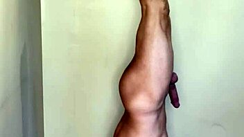 Fitness junkie gets kinky with a big cock ring