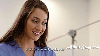 Stepmom's big tits and natural boobs get some attention in anal threesome