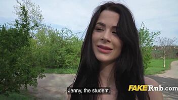 Voyeuristic college girl gets picked up for hot sex on campus