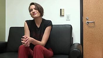 Hardcore casting couch session with American amateur