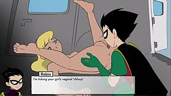 Cartoon beauty meets reality in Starfire Hentai episode 2