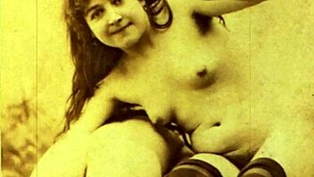 Grandma and grandpa indulge in erotic acts in a retro porn video