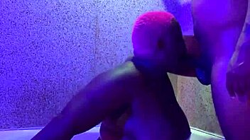 Amateur ebony deepthroat and big black cock action in POV