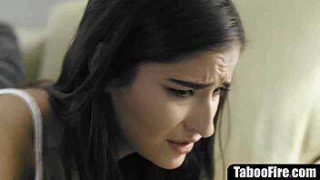 Stepdaughter's hairy pussy gets spanked and fucked by stepdad in taboo video