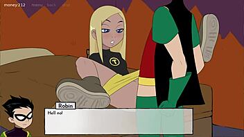 Cartoon raven gives a mind-blowing blowjob in Starfire Hentai