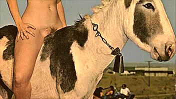 Natural tits and hairy pussy in retro porn