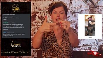 Femdom domination and sissy training with a brunette mistress