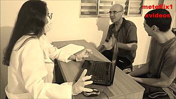 Doctor Fanny gives a blowjob to a patient's penis in HD