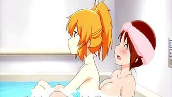Rough and wet bathroom training with anime ecchi