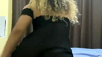 Loira's sensual striptease in a clear dress