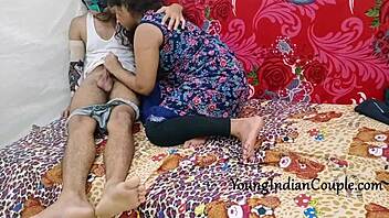 Amateur homemade video of a young Indian girl giving a blowjob to her boyfriend