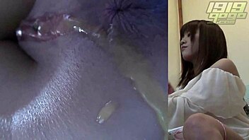 18-year-old Asian girl pees on camera