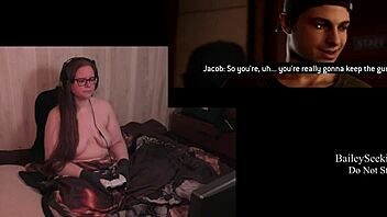 Big booty BBW gets naked and plays video games