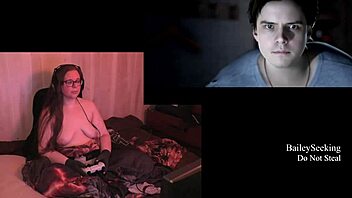 Big booty BBW gets naked and plays video games