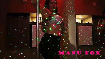 Sexy Latina striptease and orgasmic kissing