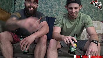 Alpha and beta male dominance in a gay foot worship video