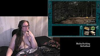 Big natural tits and big ass BBW Nancy Drew gets naked in video game