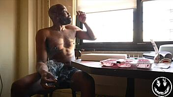Big black cock and big natural tits in a hot art and sex video