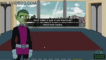 Teen Titans: Starfire and Raven in a pornographic adventure