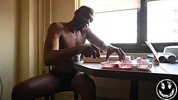 Big black cock and big natural tits in a hot art and sex video