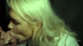 American blonde bombshell gets her shaved pussy pounded in missionary position