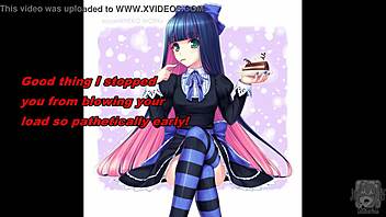 Hentai instruction video featuring anime feet in stockings